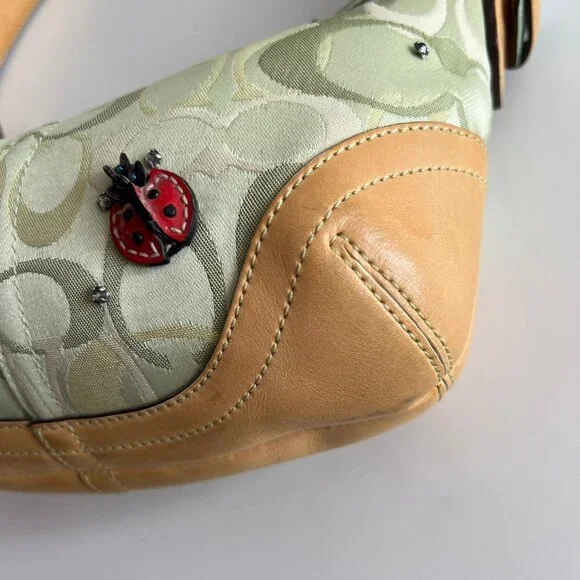 Coach Optic Signature Monogram Ladybug Mini Hobo Bag - Picture 7 of 13